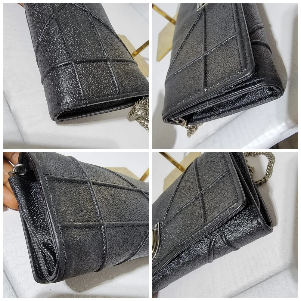 CHRISTIAN DIOR Diorama Wallet On Chain Black